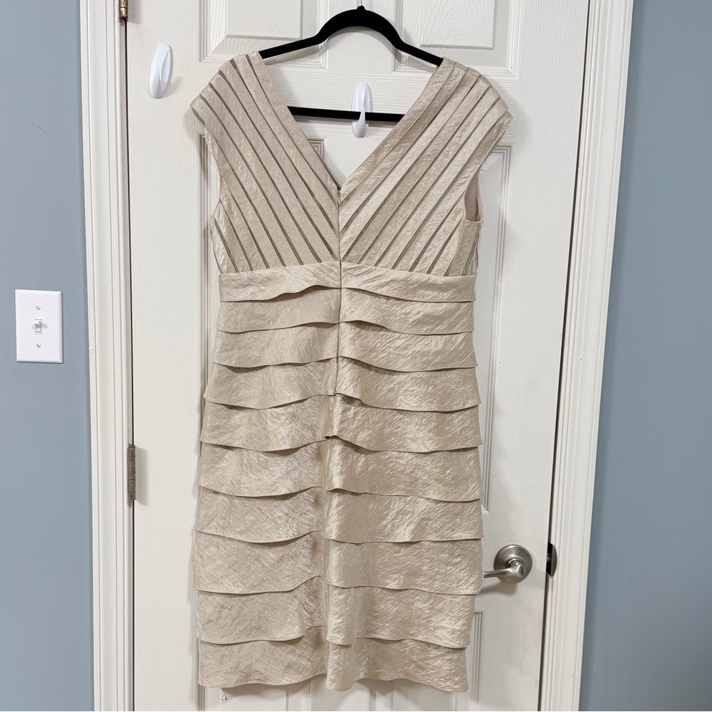 Adrianna Papell Champna Layered Dress Glamorous Wedding Mother of the Bride - Picture 13 of 14